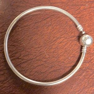 Authentic Pandora bangle bracelet with barrel clasp